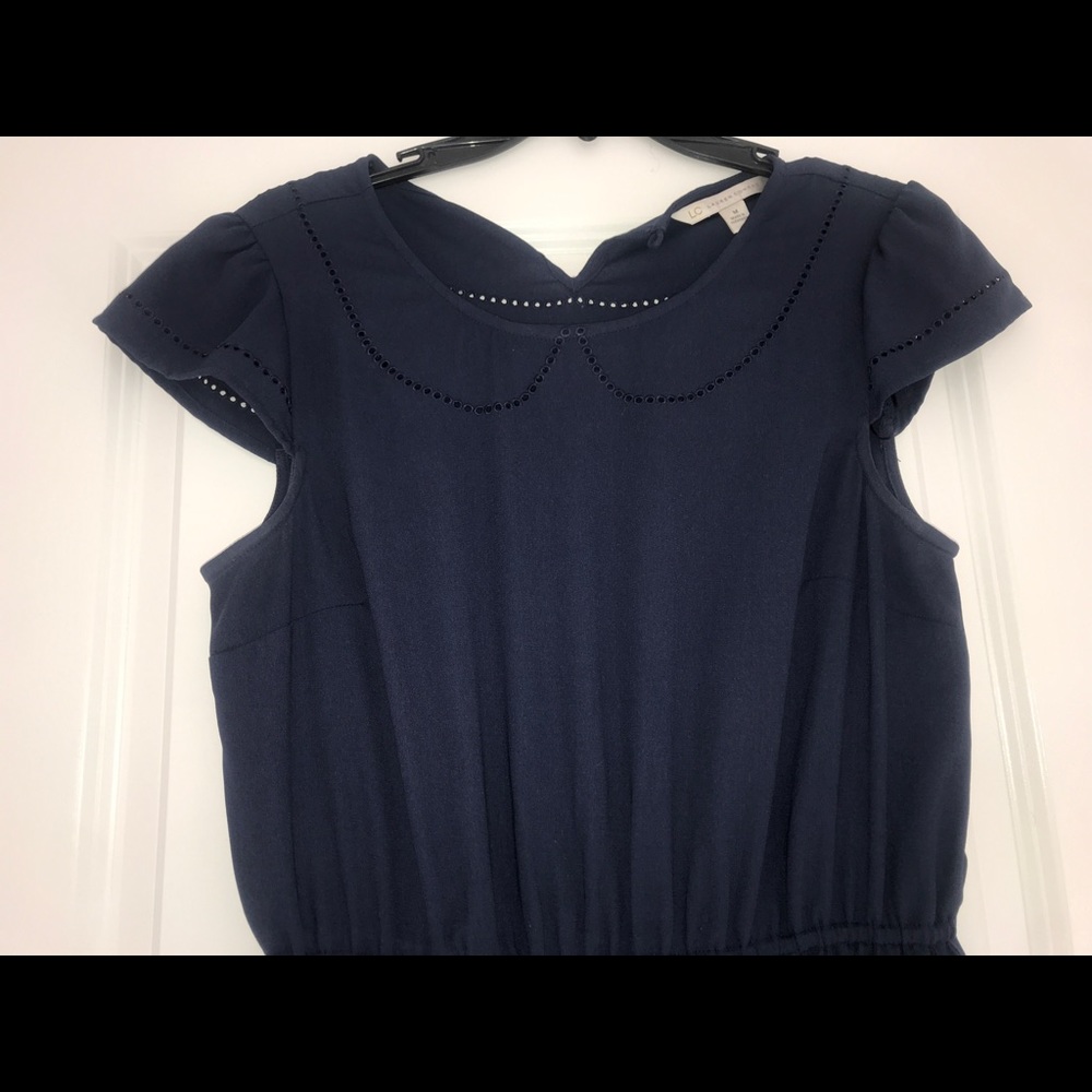 Navy pleated skirt LC Lauren Conrad dress